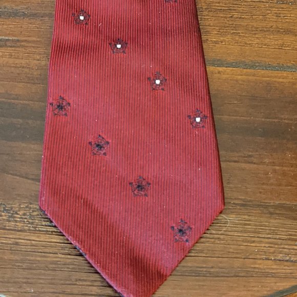 None Other - $5!!! Red Embroidered Silk Tie